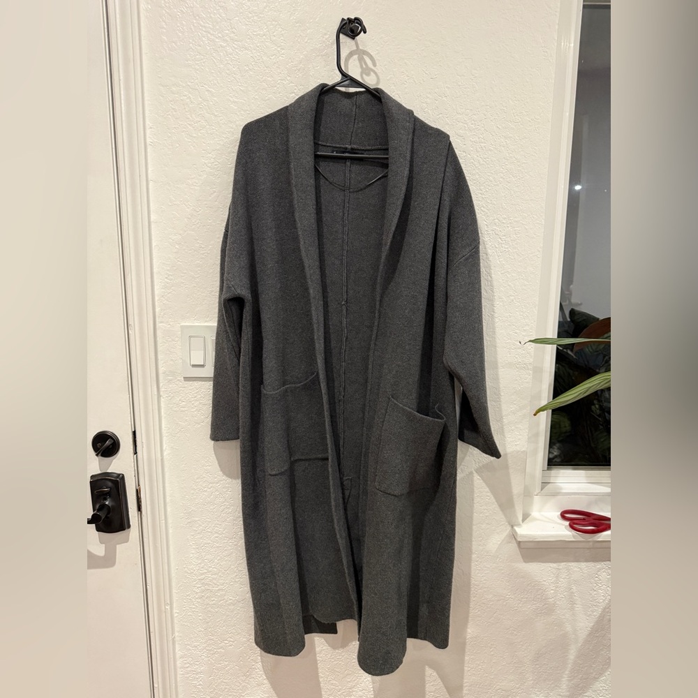 MANGO OVERSIZED KNITTED COAT WITH POCKETS